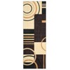 Washable Rugs for Living Room Modern Geometric Area Rug Circles Pattern Rug Stain Resistant Low Pile Accent Rug - 2 of 4