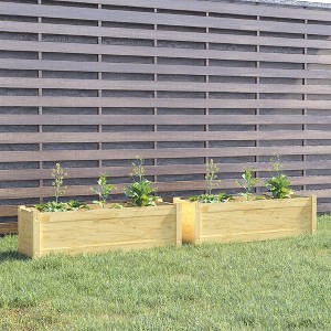 vidaXL Garden Planters 2 pcs 100x31x31cm Pine Wood - 1 of 4