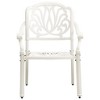 vidaXL Set of 2 Cast Aluminum White Patio Chairs - Weather Resistant - image 3 of 4