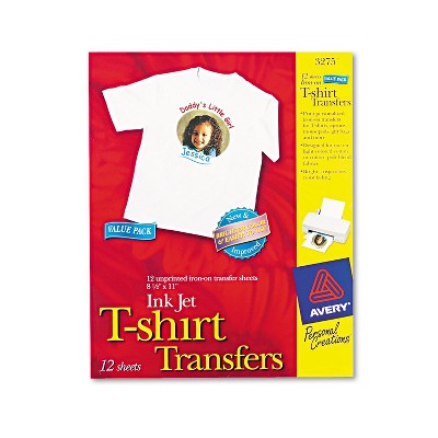 Avery T-Shirt Transfers, Dark, 3279, Pack Of 5