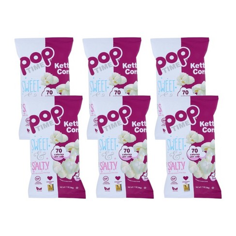 Pop Time Sweet & Salty Kettle Corn Popcorn - Case Of 6/7 Oz : Target