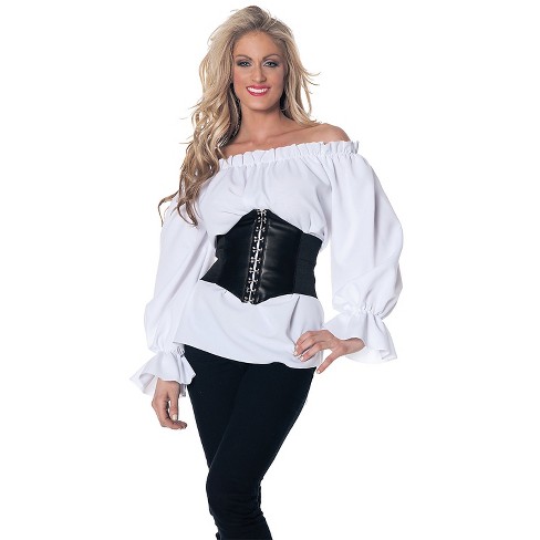  Medieval Frilly Ruffled Pirate Costume Shirt (Black, Large) :  Clothing, Shoes & Jewelry