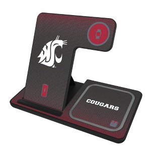 Keyscaper Washington State University Cougars Linen 15-Watt 3 in 1 Charging Station - 1 of 4