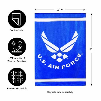 Patriotic U.S. Air Force Suede Garden Flag 12 x 18 Inches