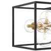 Possini Euro Design Fitzgerald Black Gold Linear Pendant Chandelier 38" Wide Modern Clear Glass 12-Light Fixture for Dining Room - 3 of 4