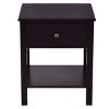Costway 2 PCS Nightstand End Table Storage Display  Furniture Drawer Shelf Beside - 3 of 4