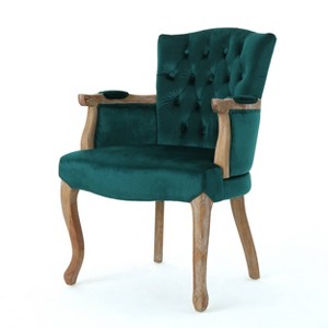 Rumi Traditional Velvet Dining Chair Teal - Christopher Knight Home, Blue