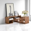 2-Piece Cube L-Shaped TV Stand,Adjustable Modern Media Console with Open Storage Bookcase Shelf for TVs up to 70", Free Combination Media Stand - 2 of 4