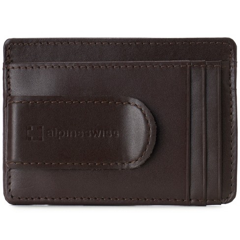 Alpine Swiss Dermot Mens RFID Safe Money Clip Minimalist Wallet Smooth  Leather Comes in Gift Box - Alpine Swiss