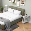 Tangkula 2-Tier End Table Irregular Narrow Sofa Side Nightstand w/ Storage Shelf - 3 of 4