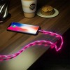 2.4A RGB LED Light Durable USB Cable for IPhone IOS Lighting 3FT - 3 of 4