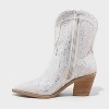 Women's Jacey Rhinestone Western Ankle Boots - Universal Thread™ Silver - image 2 of 3