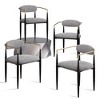 Boucle Dining Chair Set of 4, Mid-Century Luxury Upholstered Armchairs for Kitchen Restaurant Cafe-Morden Fort - 2 of 4