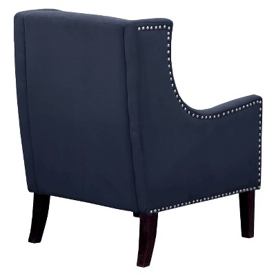 Jackson Wingback Chair - Velvet Navy - Threshold , Velvet Blue