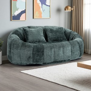 59.06" Chenille High-Back Lazy Sofa Beanbag with Foam Filling - 1 of 4