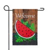 Northlight Welcome Watermelon Slice Spring Outdoor Garden Flag 12.5" x 18" - 3 of 4