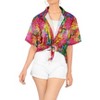 LA LEELA Women's Button Down Blouses Casual Summer Beach Party Blouses Shirt Dressy Blouse Short Sleeve Dress Tops Hawaiian T Shirts - 2 of 4