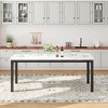 GustoWave Industrial Dining Table for 6-8 People, with Metal Legs - 2 of 4