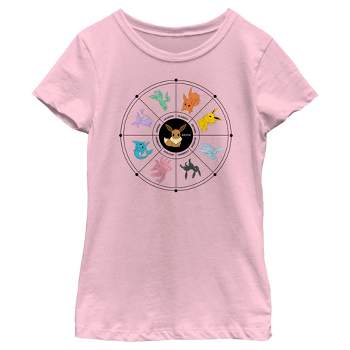 Girl's Pokemon Evolutions Wheel T-Shirt