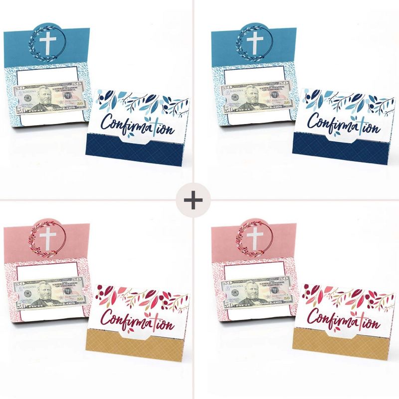 Big Dot of Happiness Confirmation Elegant Cross - Assorted Religious Party Money and Gift Card Holders - Set of 8, 3 of 6