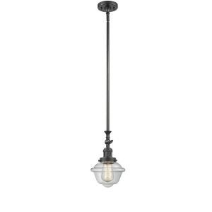 Oxford - 1 Light Stem Hung Tiltable Mini Pendant In Traditional Style-12 Inches Tall and 7.5 Inches Wide - 1 of 1
