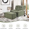 SEVOBAL Sofa Bean Bag Chair for Adults with Ottoman Oversized Beanbag Chair Comfy Lazy Sofa Hip Support Living Room Bedroom, Green, 38.6"*33.1"*28" - 3 of 4