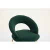 Gulches Fabric Dining Chair - Ergonomic Curved Backrest, Sturdy Golden Metal Legs, 250 LBS Capacity, Green Upholstered Chair for Kitchen(Set of 1) - 2 of 4