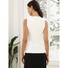 INSPIRE CHIC Women's Cotton Linen Waistcoat Sleeveless Button Down V Neck Suit Vest Top - 3 of 4