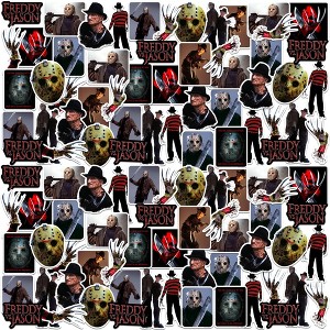 Freddy vs Jason 100ct Vinyl Large Deluxe Stickers Variety Pack - 1 of 4