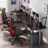 60x27 Curved Shaped Gaming Desk,27.56"D x 60"W x 30.12"H,Black - 4 of 4