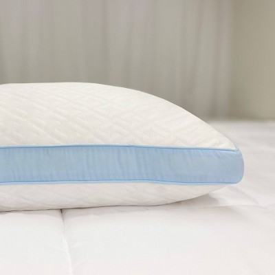 Imaginarium 4-Pack Latex and Fiber Cooling Pillows with Blue Gusset
