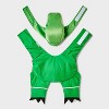Dino with Pumpkin T-Rex Pail Dog and Cat Frontal Costume - Boots & Barkley™ Light Green - 3 of 3