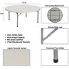 Hampden Furnishings 71" Baldwin Collection Round Folding Table Gray: Stain-Resistant, Seats 12, No Assembly Required - image 2 of 4