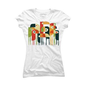 Junior's Design By Humans Bird Family By radiomode T-Shirt