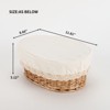 Aoibox Round Woven Bread Basket with Removable Liner &Cover -Perfect for Sourdough Proofing, Serving Bread, Fruits & More - Eco-Friendly Wicker Design - 3 of 4