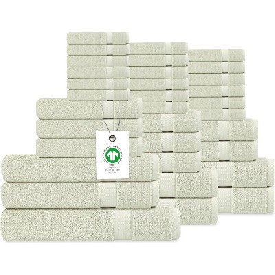 Delara Organic Cotton Luxuriously Plush Bath Towel Set, GOTS & Oeko-TEX Certified, Soft, Quick Dry & Ultra-Absorbent