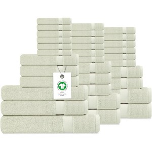 Delara Organic Cotton Luxuriously Plush Bath Towel Set, GOTS & Oeko-TEX Certified, Soft, Quick Dry & Ultra-Absorbent - 1 of 4