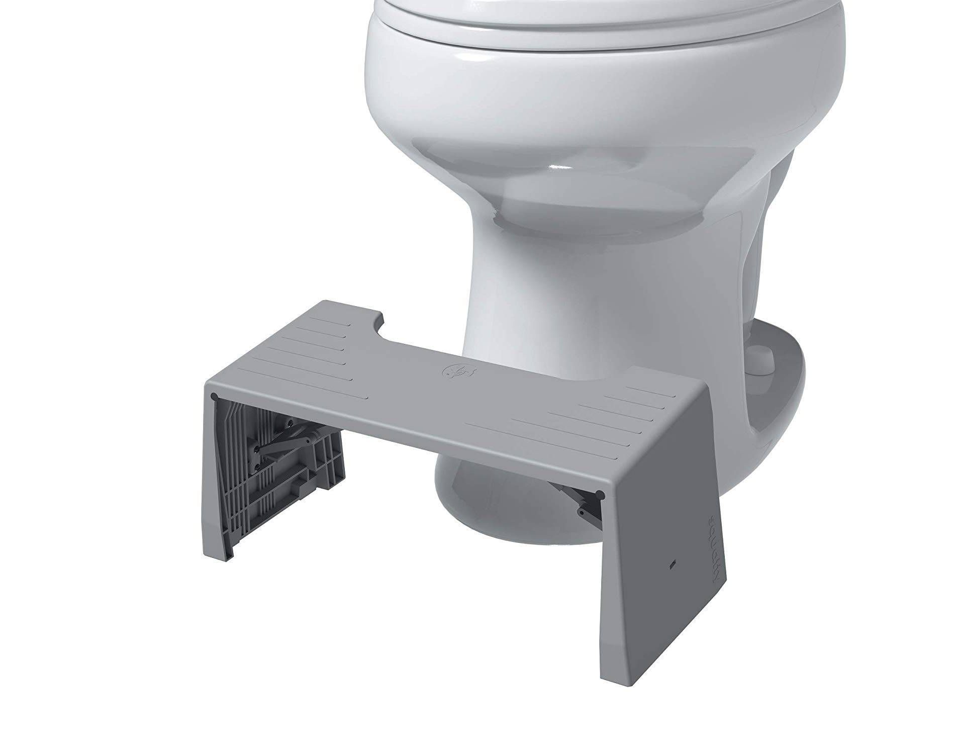 7" Porta Traveler Foldable Toilet Stool for Travel Gray - Squatty Potty