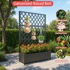 Privacy Screen with Planter Box, 72" H x 47" W Outdoor Privacy Screens and 3-Panels, Garden Decorative Planter Box with Trellis - 3 of 4