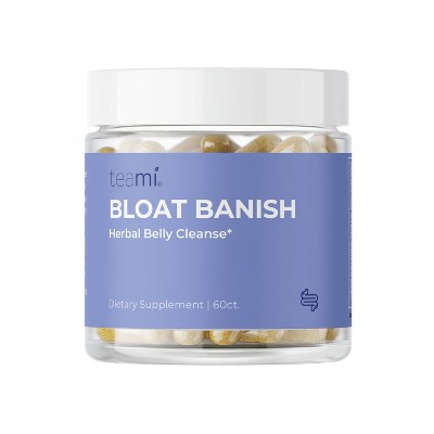  Teami Bloat Banish Fast Gas and Bloating Relief for Women,  Debloat Pills to Support Digestion Ensuring Regularity & Constipation  Relief, Natural Herbal Belly Cleanse with Digestive Enzymes, 60 Count :  Health