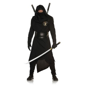 Underwraps Unisex Ninja Halloween Costume Jumpsuit - Black One Size - 1 of 1