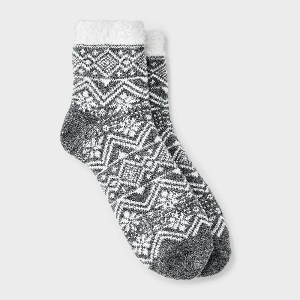 Women Mixed Geo Double Lined Cozy Ankle Sock