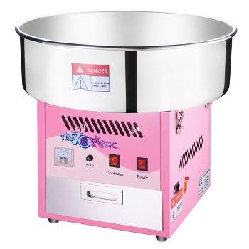 Great Northern Popcorn Cotton Candy Machine Vortex Floss Maker With Stainless Steel Pan, Storage Drawer - Pink