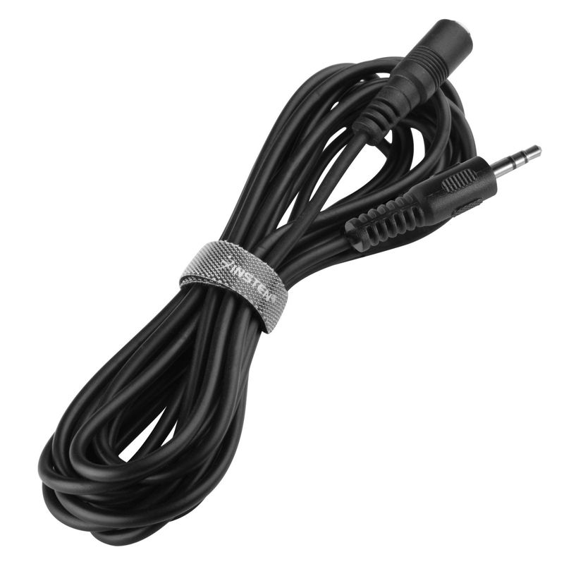INSTEN 3.5mm Stereo Plug to Jack Extension Cable M/F, 12 FT / 3.7 M, Black, 2 of 4