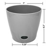 Tierra Garden 7" Round Self-Watering Bamboo Pot - image 3 of 4