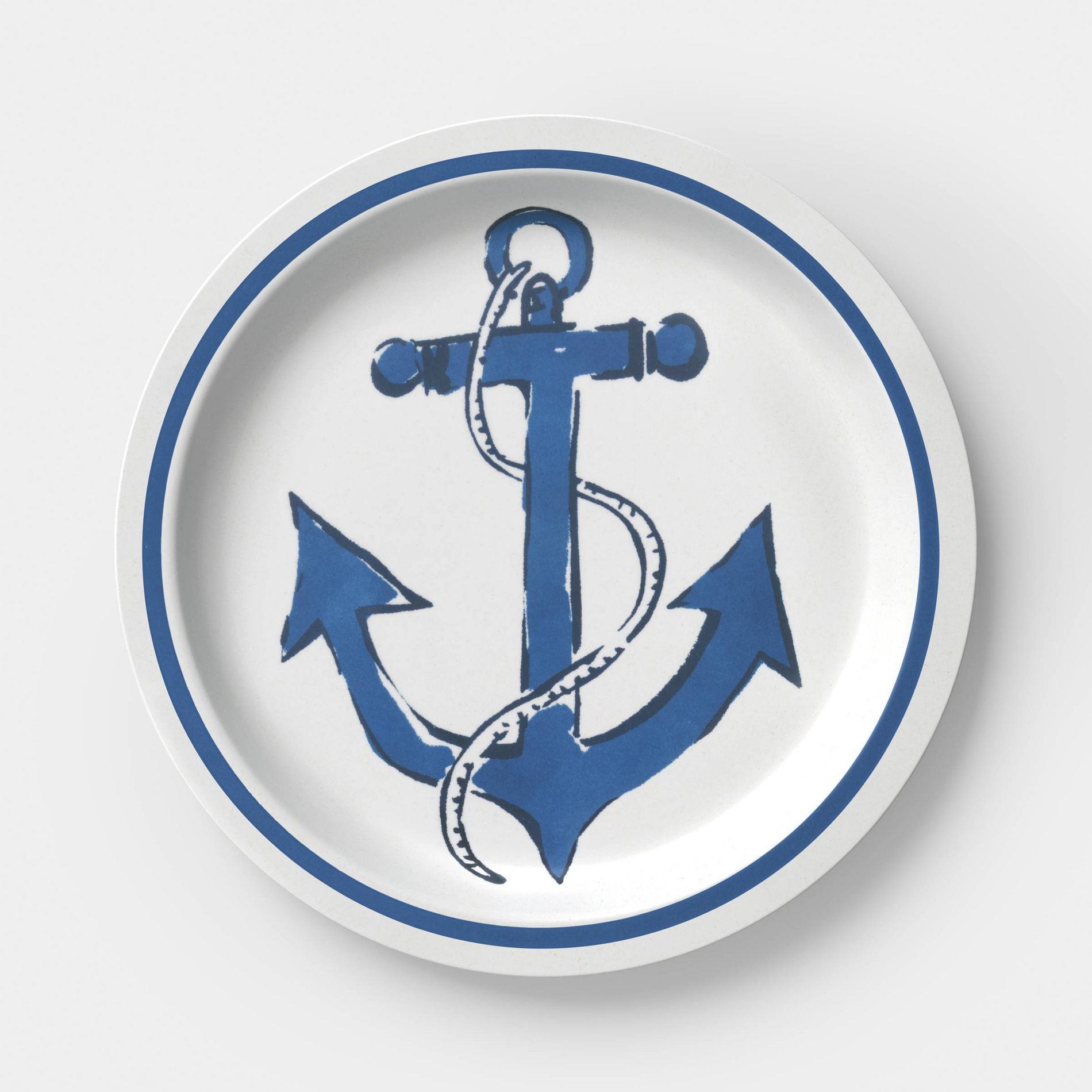 Melamine Dinner Plate Anchor Blue - Room Essentials™