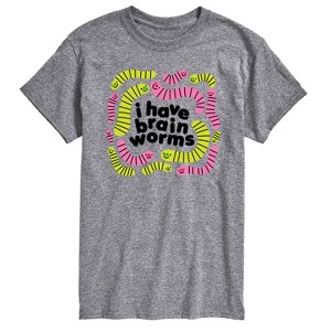 Men's - Instant Message - I Have Brain Worms Short Sleeve Graphic T-Shirt - 1 of 4