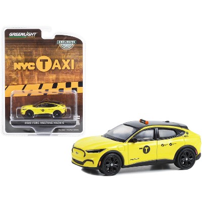 2022 Ford Mustang Mach-E Yellow with Black Top "NYC Taxi" "Hobby Exclusive" Series 1/64 Diecast Model Car by Greenlight