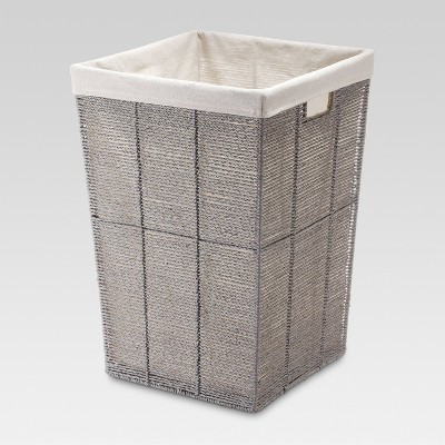 canvas laundry hamper with lid