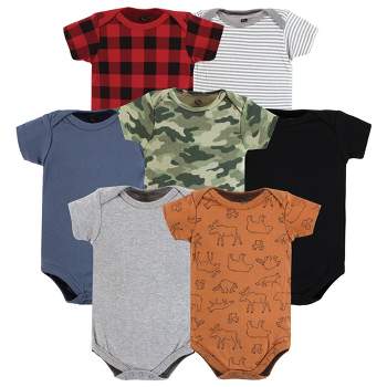 Hudson Baby Infant Boy Cotton Bodysuits, Into The Woods Prints